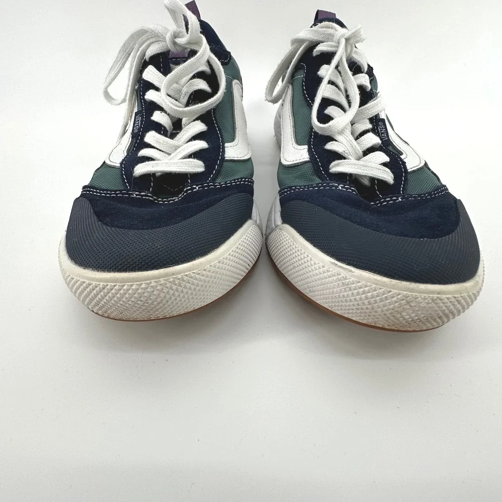 Vans Ultra Cush Suede Blue Green Sneakers Mens Size 8 Womens Size 9.5 Skateboard